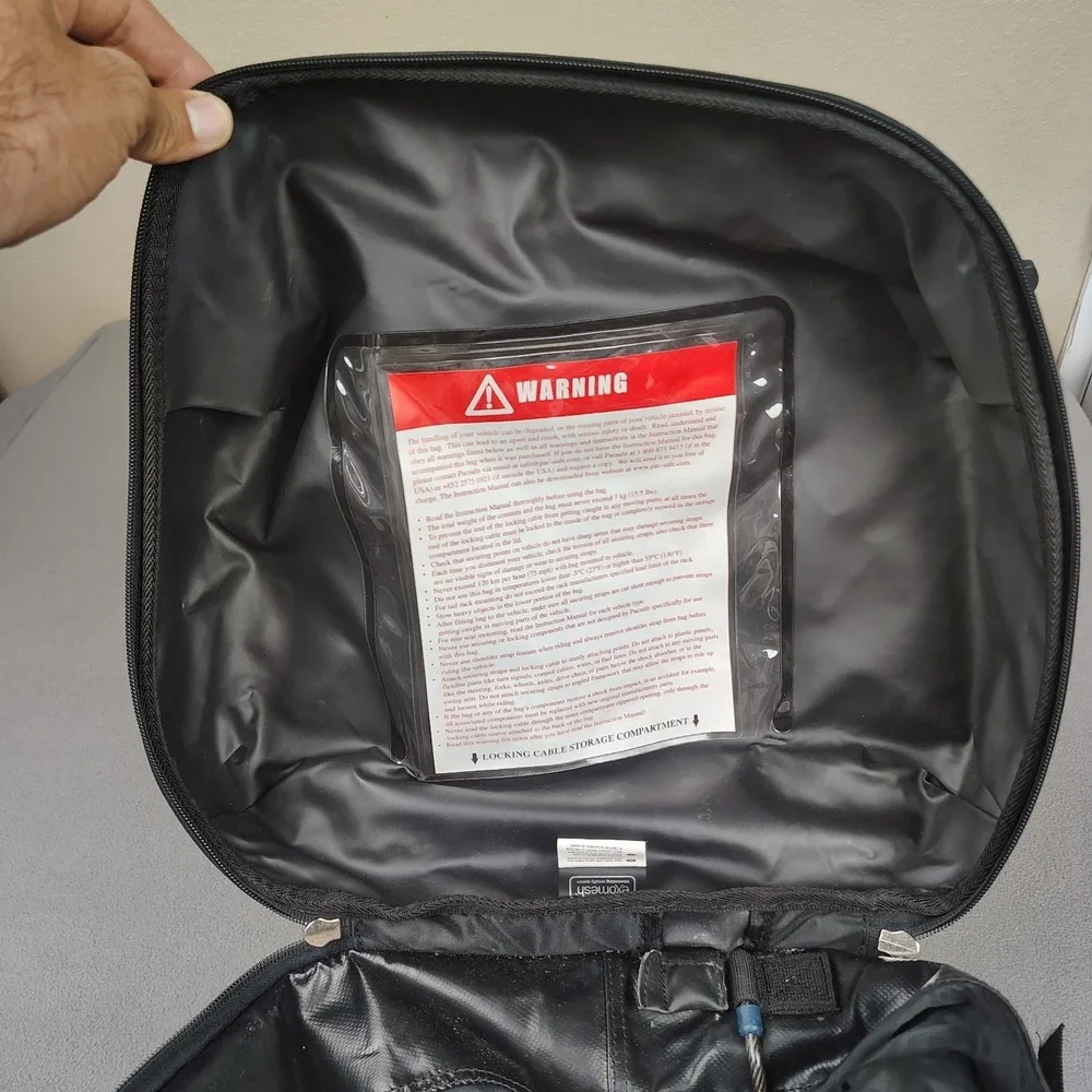 Pacsafe Exomesh Anti Theft Travel Bag Duffle Trunk Large Rigid Black Cable Lock